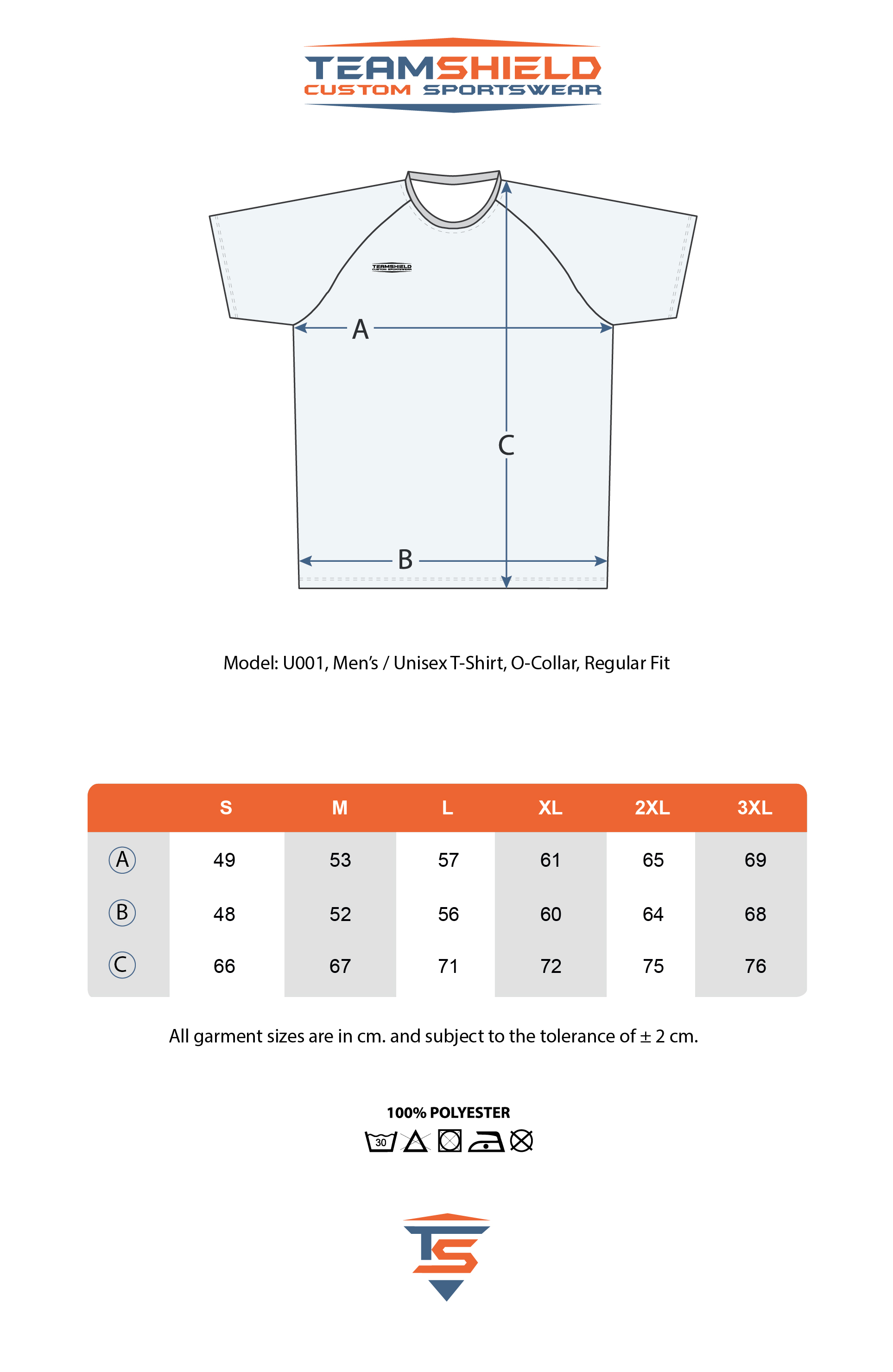 Polo Custom Fit Size Chart