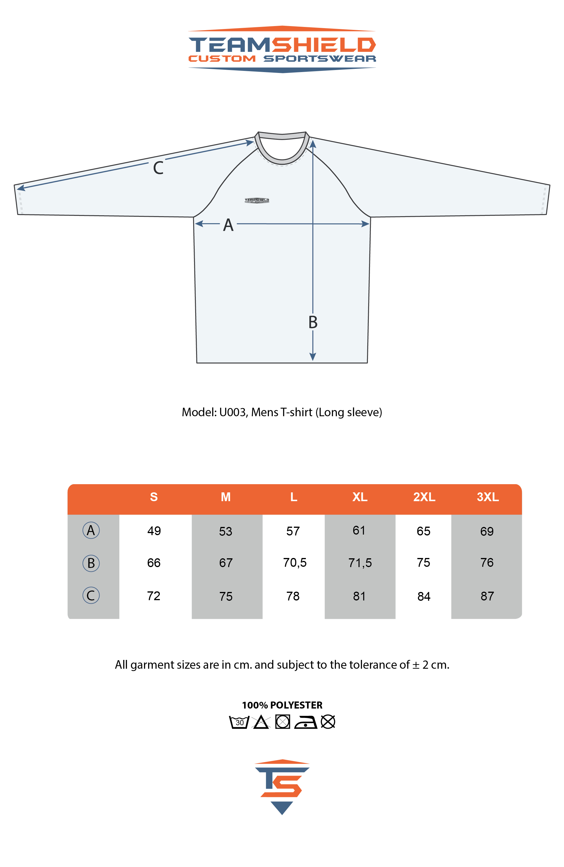 Polo Custom Fit Size Chart